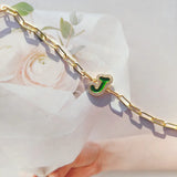 CZ Initial Letter Bracelet A-Z Capital Personalized Jewelry