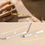 DUOYING Stainless Steel Retractable Pendant Name Necklace