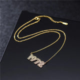 Personalized Years Necklace Stainless Steel Gold&Silver Necklace