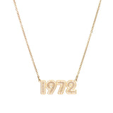 Personalized Years Necklace Stainless Steel Gold&Silver Necklace