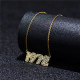 Personalized Years Necklace Stainless Steel Gold&Silver Necklace