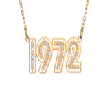 Personalized Years Necklace Stainless Steel Gold&Silver Necklace
