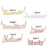 Double Name Necklace Three Names Necklace Jewelry Couple Necklace Family Choker
