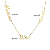 Double Name Necklace Three Names Necklace Jewelry Couple Necklace Family Choker