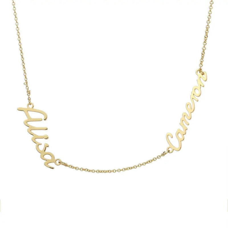 Double Name Necklace Three Names Necklace Jewelry Couple Necklace Family Choker