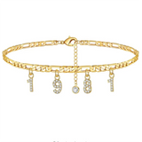 Birth Year Anklet Name Anklet Personalized Beach Foot Jewelry