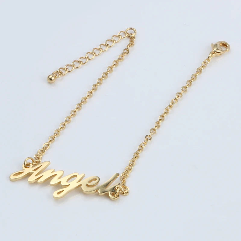 Name Pendant Bracelet Personalized Christmas Jewelry