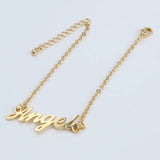 Name Pendant Bracelet Personalized Christmas Jewelry