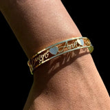 Personalized Name Cuff Bracelet Stainless Steel Bangle