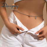 Minimalist Nameplate Waist Chain with Tassel for Women
