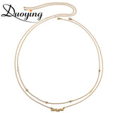 Minimalist Nameplate Waist Chain with Tassel for Women