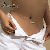 Minimalist Nameplate Waist Chain with Tassel for Women
