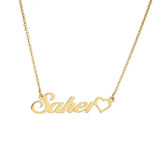 Heart Letter Necklace Personalized Stainless Steel Necklace For Women