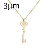Key Name Necklaces Pendants Stainless Steel Personalized Letter Necklace