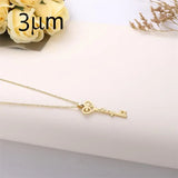 Key Name Necklaces Pendants Stainless Steel Personalized Letter Necklace