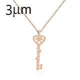 Key Name Necklaces Pendants Stainless Steel Personalized Letter Necklace