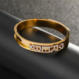 Personalized Name Bangle Bar Bracelet for Women