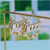 Sexy Name Hoop Earrings Personalized Statement Round Earring for Women