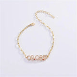 Number Bracelet Birthday Stone Bracelets Letter Copper Zircon Bangle