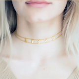 Old English Necklace Letter Choker Personalized Name Necklace