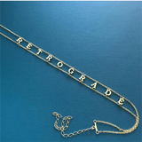 Old English Necklace Letter Choker Personalized Name Necklace