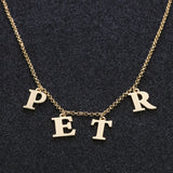 Personalized Name Necklace Initial Letter Pendant Charms Jewelry