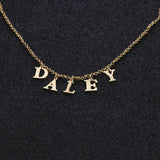 Personalized Name Necklace Initial Letter Pendant Charms Jewelry
