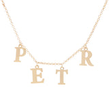 Personalized Name Necklace Initial Letter Pendant Charms Jewelry