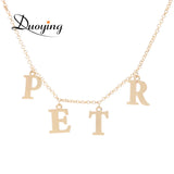 Personalized Name Necklace Initial Letter Pendant Charms Jewelry