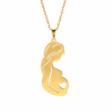 Mother Necklace Choker Stainless Steel Necklaces & Sliver Pendant Women Necklace