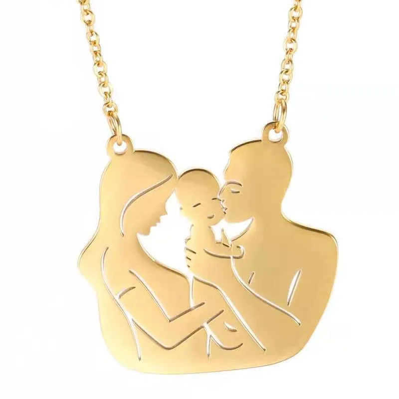Mother Necklace Choker Stainless Steel Necklaces & Sliver Pendant Women Necklace