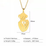 Mother Necklace Choker Stainless Steel Necklaces & Sliver Pendant Women Necklace