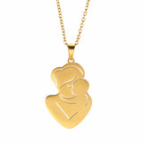 Mother Necklace Choker Stainless Steel Necklaces & Sliver Pendant Women Necklace