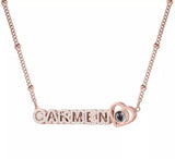 Personalized Picture Necklace Double Layer Letter Necklace