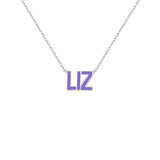Enamel Name Necklace Personalized Choker Plated Enamel Nameplate Necklace