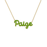 Enamel Name Necklace Personalized Choker Plated Enamel Nameplate Necklace