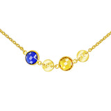 Letters Choker Necklaces Personalized Birthstone Hollow Disc Pendant