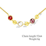 Letters Choker Necklaces Personalized Birthstone Hollow Disc Pendant