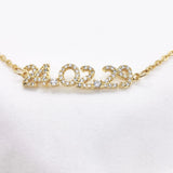 Year Number Bracelet Birthday Stone Bracelet Copper Zircon Letter Bangle
