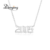 Old English Necklace Zircon Pendant 1993