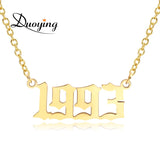 Old English Necklace Zircon Pendant 1993