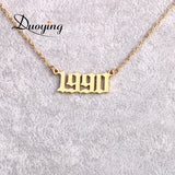 Old English Necklace Zircon Pendant 1993