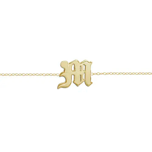 DUOYING Initial Letter Choker Necklace Uppercase Lowercase