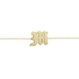 DUOYING Initial Letter Choker Necklace Uppercase Lowercase
