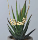 Custom Name Stainless Steel Necklace Charm Jewelry For Kids
