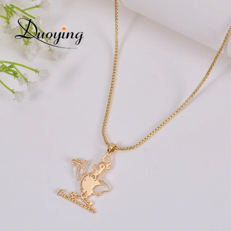 Children's Drawing Cartoon Figure Necklace