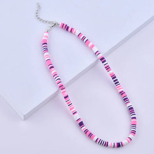 Rainbow Magic Girls Name Necklace Colorful Polymer Clay Bead