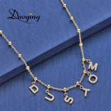 Personalized Zircon Pave Letter Necklace - 6mm Letters