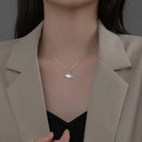 925 Sterling Silver Ginkgo Shell Necklace Pendant