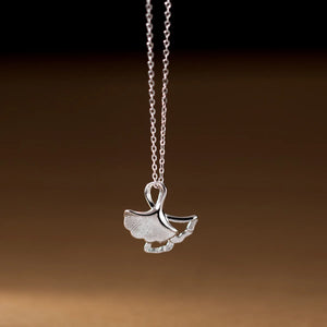 925 Sterling Silver Ginkgo Shell Necklace Pendant